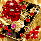 Gold rose live wallpaper For PC