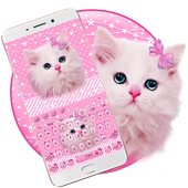 Cute Pink Kitty Keyboard For PC
