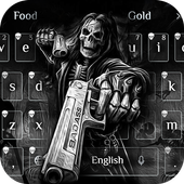 Death skull Gun Theme Keyboard