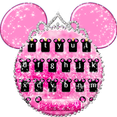 Pink Cute Minny Bowknot Keyboard Theme For PC