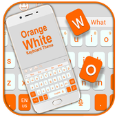 Orange White Keyboard Theme For PC