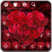 Red Love Rose Keyboard For PC