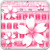 Pink Cherry Bloom Keyboard