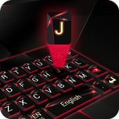 red laser dark keyboard future glass neon For PC