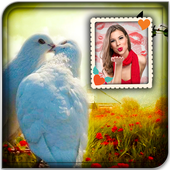 Love Birds Photo Frame For PC