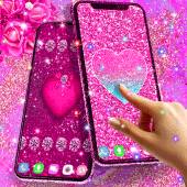 Pink glitter live wallpaper For PC