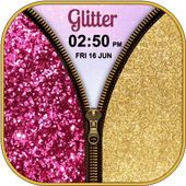 Glitter Zipper Lock Screen For PC