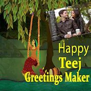 Hariyali Teej Greetings Maker For Teej Messages