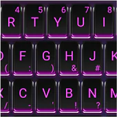 Black Purple Light Keyboard Theme APK 6.4.26.2019