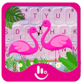 Cute Pink Flamingo Keyboard Theme 6.5.7 Latest APK Download