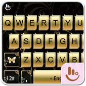 Gold Butterfly Keyboard Theme  APK 6.5.7