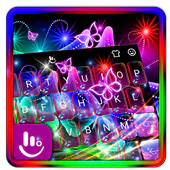 Colorful Neon Butterfly Keyboard Theme  APK 6.5.7