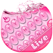 Live 3D Pink Water Keyboard Theme 6.6.28 Latest APK Download