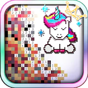 Unicorn of Love: The Number Coloring by Pixel Arts 
