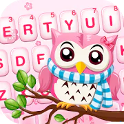 Pink Cute Owl Keyboard Theme APK 7.2.0_0317