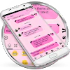 SMS Messages Ribbon Pink Black APK 450