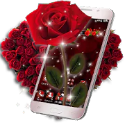 3D Love Red Rose Glitter Theme  APK 1.1.1
