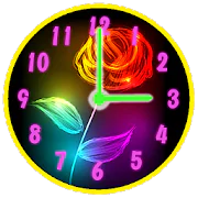 Neon Flowers Clock  APK 2.2