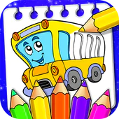 Vehicle Drawing and Coloring Book
