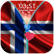 Norway Flag Zipper Lock Screen  APK 1.1