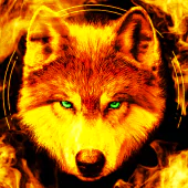 Fire Wallpaper Theme Lone Wolf For PC