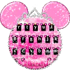 Pink Cute Minny Bowknot Keyboard Theme