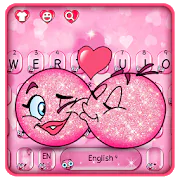 3D Valentine Love Emoji Keyboard Theme