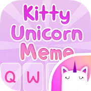 Kitty Unicorn Meme Keyboard Theme for Girls