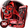 3D Tech Blood Skull Theme