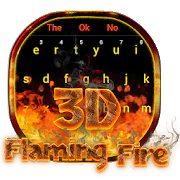 3D Red Flaming Fire Keyboard