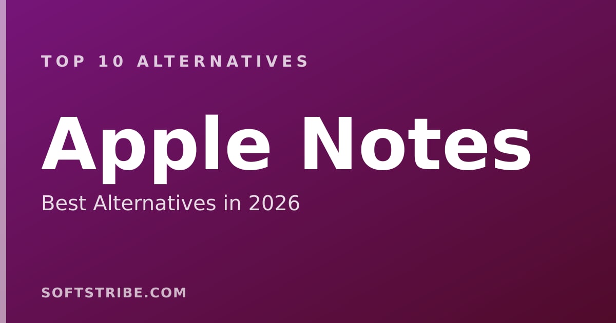 Top 10 Best Alternatives for Apple Notes in 2026