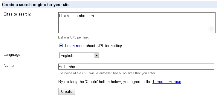 Google Custom Search Create a Custom Search Engine