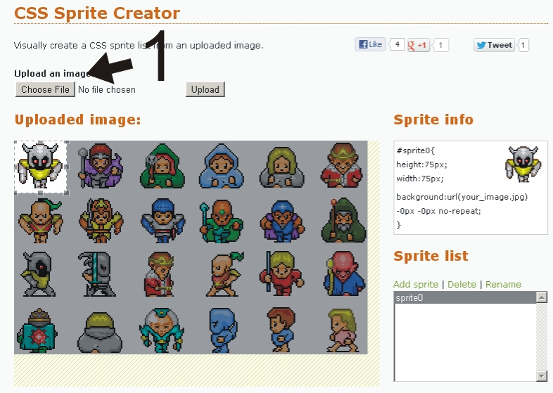 CSS Sprites Creator