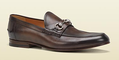 Men's horsebit Moccasin in Brown Leather Gucci