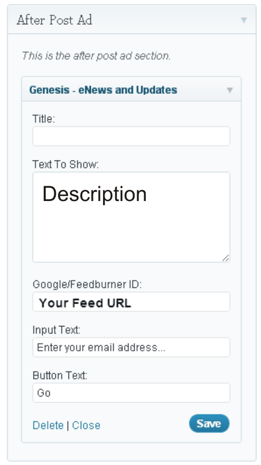 Widget in WordPress Admin Panel