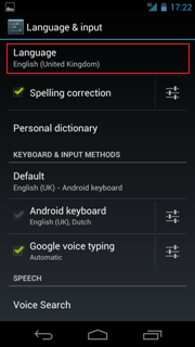 Language English United States Android
