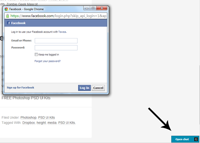Open Facebook Chat Widget Screenshot 01