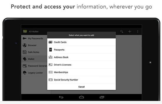 PasswordBox Free Password Safe Screenshot 04