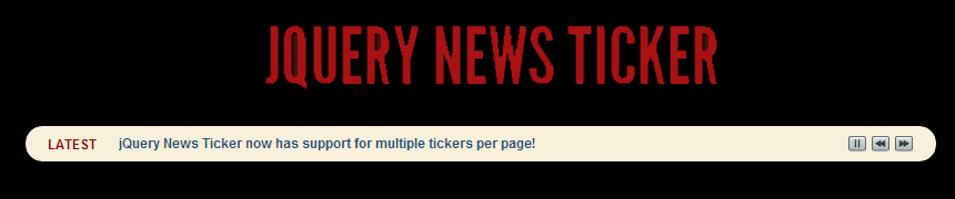 jQuery News Ticker for WordPress