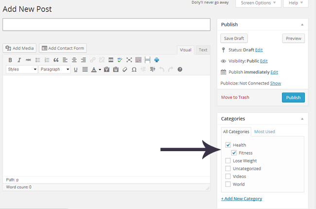 Already Set Pre-Defined Default Categories
