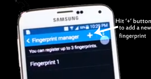 Add a new fingerprint in Galaxy S5
