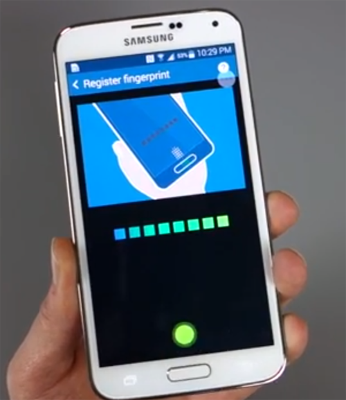 Fingerprint Scanner Galaxy S5 Screenshot