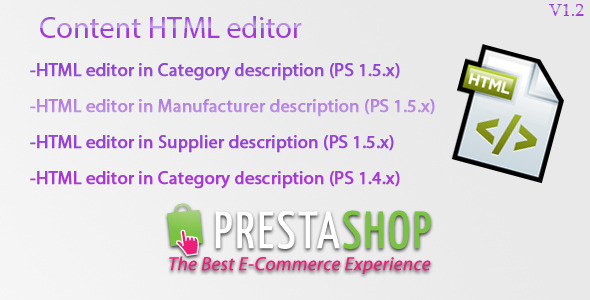 Prestashop Content HTML Editor
