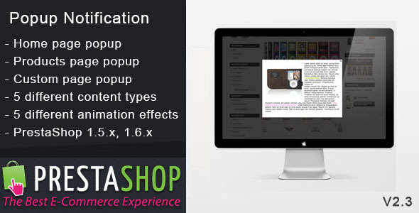 Prestashop Popup Notification