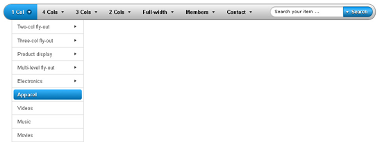 CSS3 Animated Mega Nav