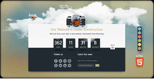 fresh Parallax Under Construction Countdown Plugin