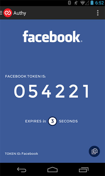 Authy 2-Factor Authentication Android App