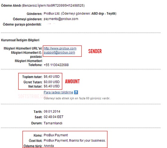 ProBux Payment Proof