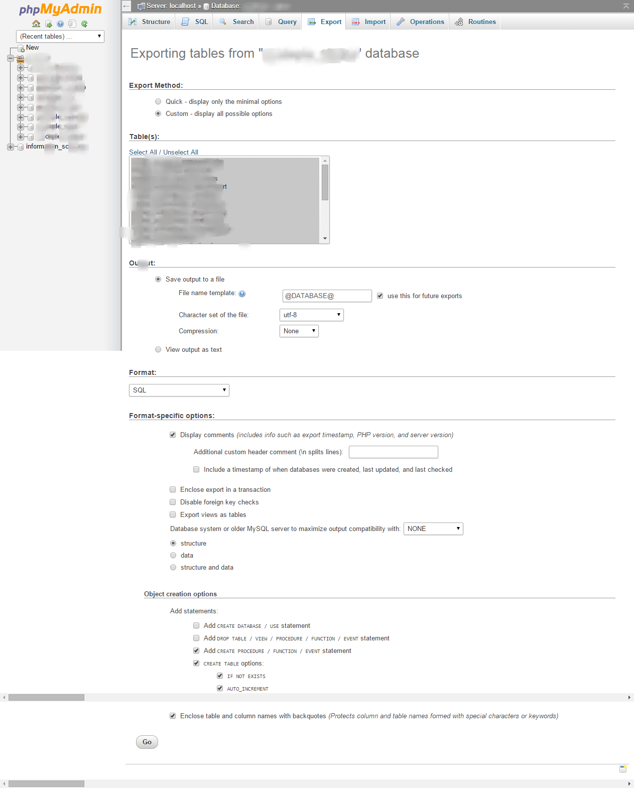 Export - Backup WordPress
