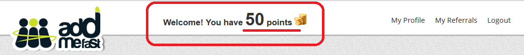 50 Free Points on AddMefast